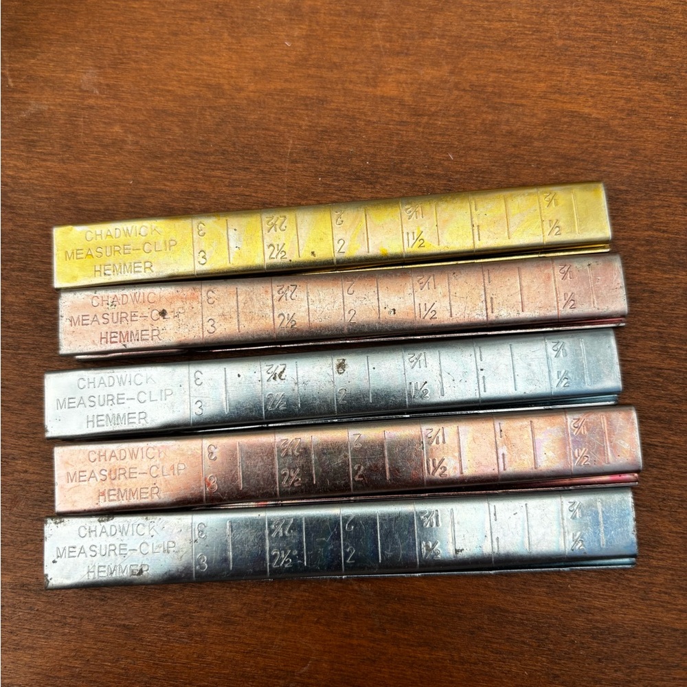Chadwicks Measure-Clip Hemmer Set in Silver and Copper Tones